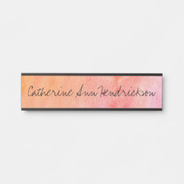 Letrero Para Puerta Acuarela