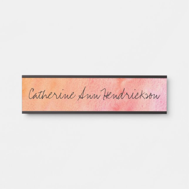 Letrero Para Puerta Acuarela (Anverso)