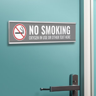 Letrero Para Puerta Advertencia de No Fumar Oxígeno en Uso
