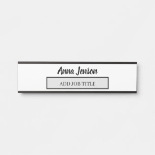 Letrero Para Puerta Agregar su nombre y título de trabajo a esta empre