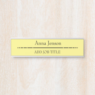 Letrero Para Puerta Agregar su nombre y título de trabajo a esta empre