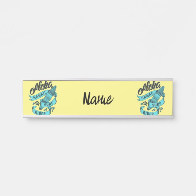 Letrero Para Puerta Aloha Hawaii Surf Rider Thunder_Cove (Anverso)