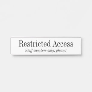 Letrero Para Puerta Antiguo "Acceso Restringido"