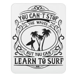 Letrero Para Puerta Aprender a surfear