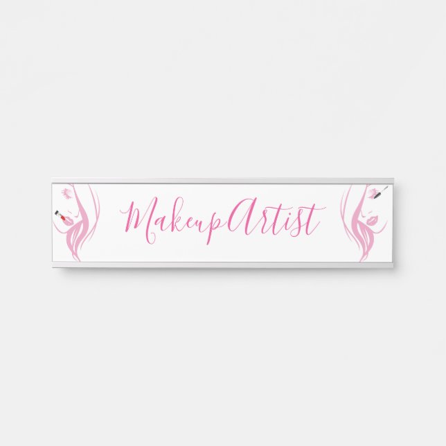 Letrero Para Puerta Artista de maquillaje (Anverso)