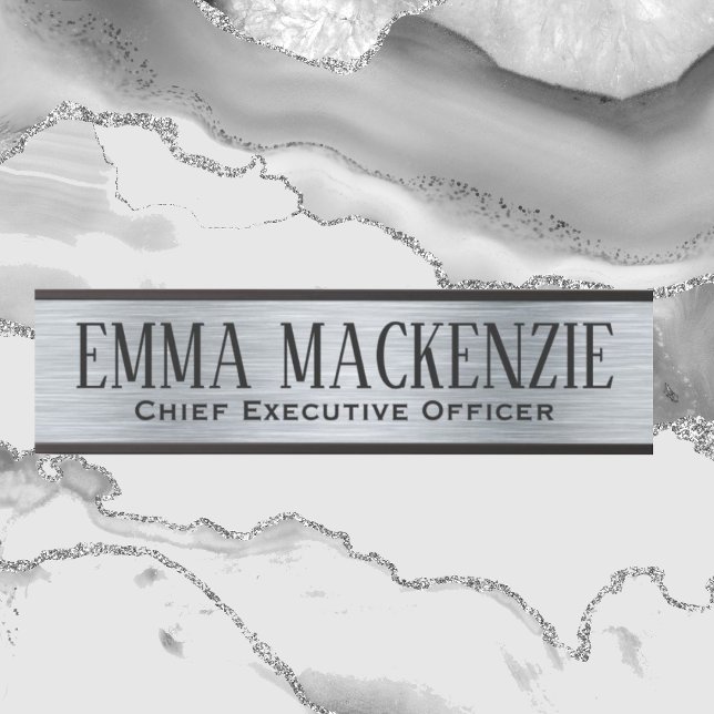 Letrero Para Puerta Aspecto metálico plateado Rótulo de puerta colgant (Subido por el creador)