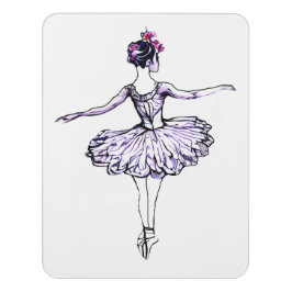 Letrero Para Puerta Ballerina Silhouette