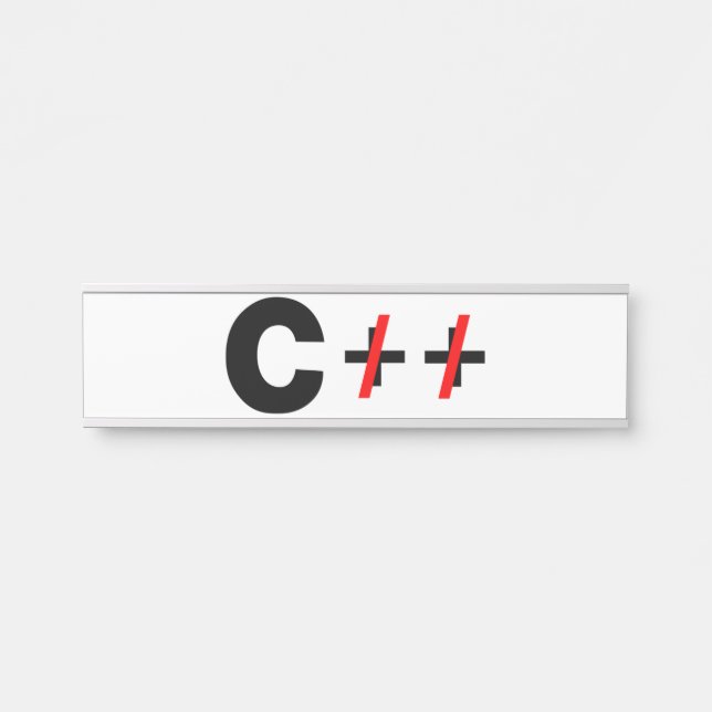 Letrero Para Puerta C, no C++ (Anverso)
