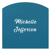 Caligrafía azul y blanca Elegante Moda moderna