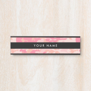 Letrero Para Puerta Camuflaje rosa, Camuflaje, Militar, Ejército