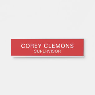 Letrero Para Puerta Cargo de nombre personalizado profesional Oficina