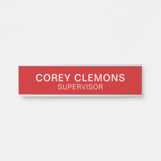 Letrero Para Puerta Cargo de nombre personalizado profesional Oficina