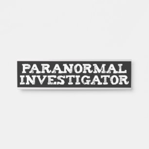 Letrero Para Puerta Caza fantasma de investigador paranormal
