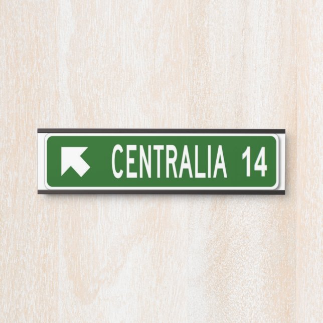 Letrero Para Puerta Centralia PA (Anverso)