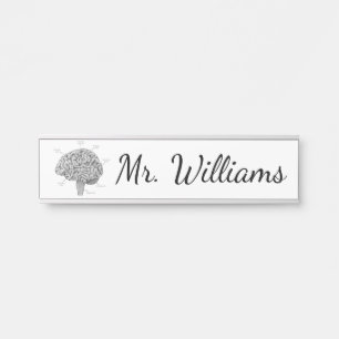 Letrero Para Puerta Cerebro científico