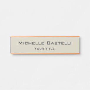 Letrero Para Puerta Clásico Único Profesional Simple