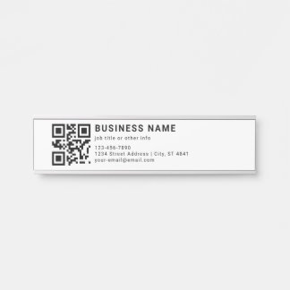 Letrero Para Puerta Código QR promocional de empresa