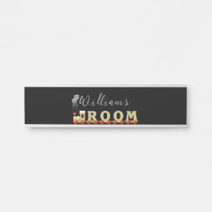 Letrero Para Puerta Colgante de pared para habitación de tren divertid