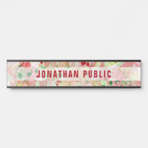 Letrero Para Puerta Color rosa Rojo Amarillo Verde Púrpura Moderno Res