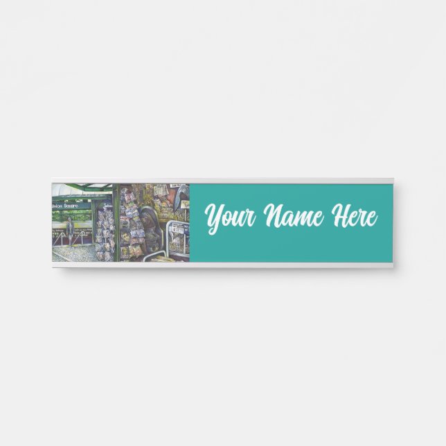 Letrero Para Puerta ¿Cómo Una Imagen, Inimaginativa? (Anverso)