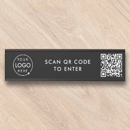 Letrero Para Puerta Control de acceso | Código QR Seguridad de bloqueo
