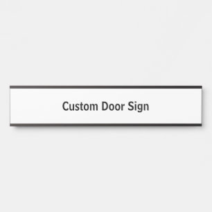 Letrero Para Puerta Crea tu negro largo personalizado