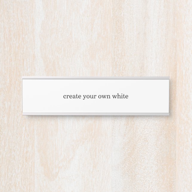 Letrero Para Puerta crea tu propio blanco  (Anverso)