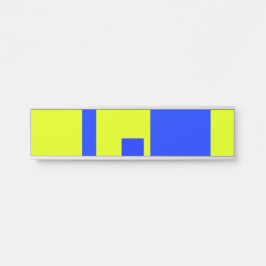 Letrero Para Puerta Cuadrados amarillo y azul