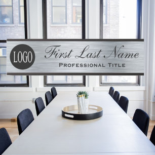 Letrero para Puerta de Oficina con Logotipo de su 