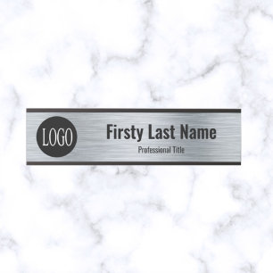 Letrero para Puerta de Oficina con Logotipo de su 