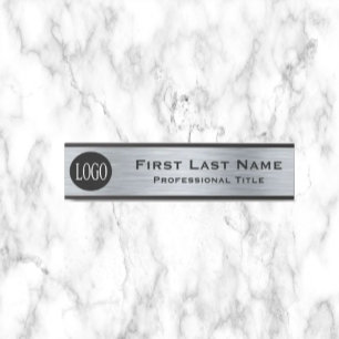 Letrero para Puerta de Oficina con Logotipo de su
