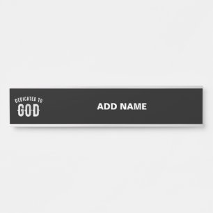 LETRERO PARA PUERTA DEDICADO A DIOS PERSONALIZABLE GUAY TEXTO BLANCO