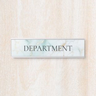 Letrero Para Puerta Departamento de mármol elegante personalizado