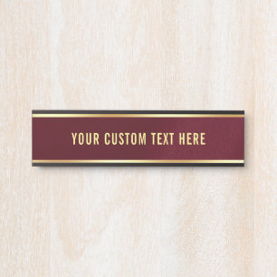Letrero Para Puerta Diseño simple moderno Tu Personalizado Texto aquí