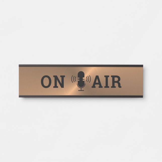 Letrero Para Puerta Efecto Metalizado de oro Rosa sobre el Rótulo de l (Anverso)