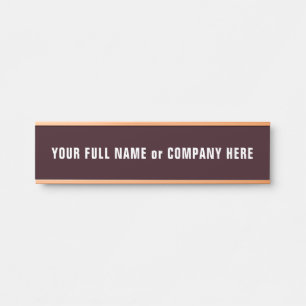 Letrero Para Puerta Ejemplo de Rótulo de diseño de nombre personalizad