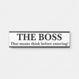 LETRERO PARA PUERTA EL JEFE