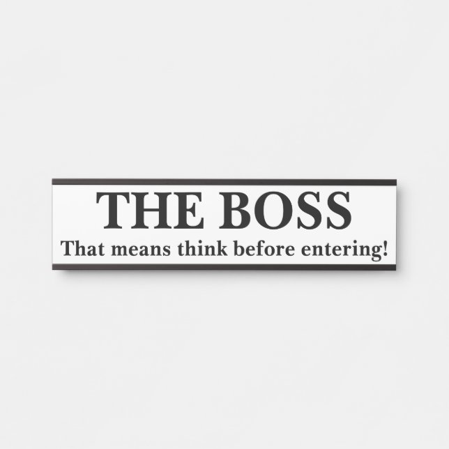 LETRERO PARA PUERTA EL JEFE (Anverso)
