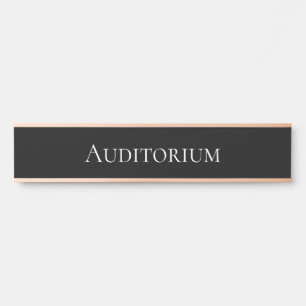 Letrero Para Puerta Elegante Auditorio, oficina y cines