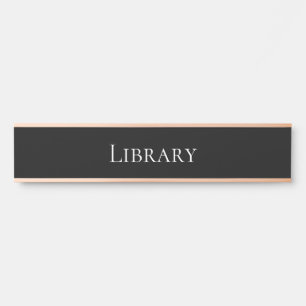 Letrero Para Puerta Elegante biblioteca escolar