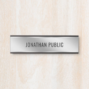 Letrero Para Puerta Elegante Moderno Simple Texto Personalizado Casa d