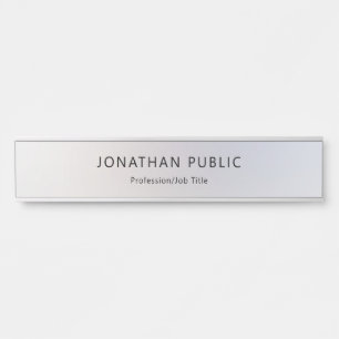 Letrero Para Puerta Elegante plantilla moderna de estilo Glamour plate