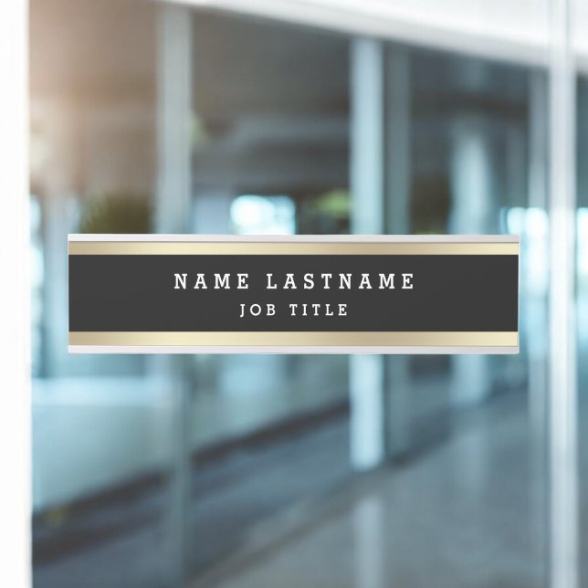 Letrero Para Puerta Elegante profesional elegante oro negro (Subido por el creador)
