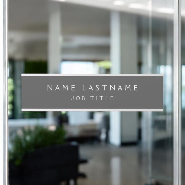 Letrero Para Puerta Elegante Profesional Gris White (Subido por el creador)