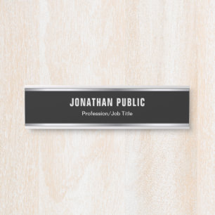 Letrero Para Puerta Encanto negro y de plata del diseño moderno