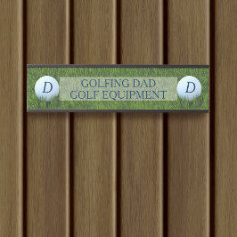 Letrero Para Puerta Equipo de golf Locker Golfer Dad