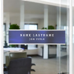 Letrero Para Puerta Escritorio azul de la Marina Elegante Profesional<br><div class="desc">Personalizado Lujoso ejecutivo de Black and White Minimalista Business Name Plate con tipografía con letras blancas para el monogramado añada tu propio nombre y profesión o título de trabajo. La placa de nombre profesional de negocio se puede personalizar con su nombre y título de trabajo. Póngase en contacto con el...</div>