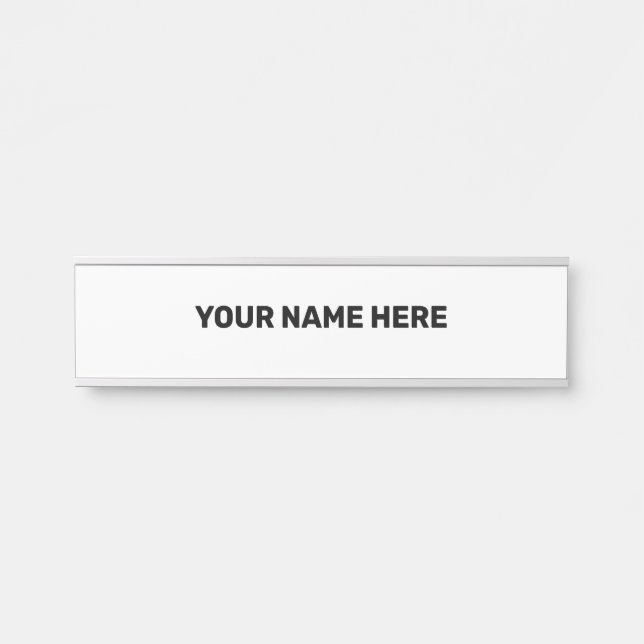 LETRERO PARA PUERTA ESTILO DE TEXTO MÍNIMO SENCILLO (Anverso)