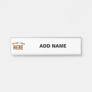 LETRERO PARA PUERTA ESTILOSO MODERNO PERSONALIZABLE BLANCO VERIFICADO 