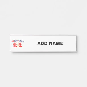 LETRERO PARA PUERTA ESTILOSO MODERNO PERSONALIZABLE BLANCO VERIFICADO